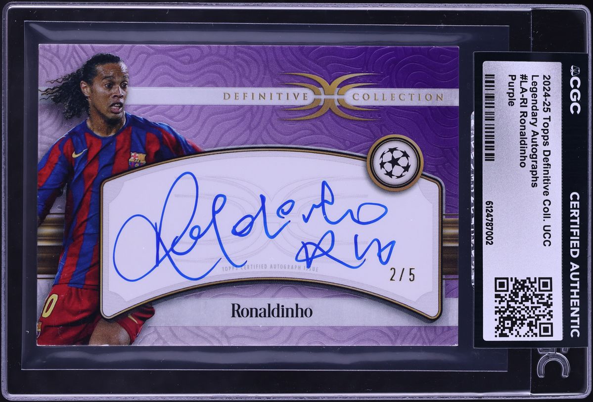 2024 Topps Definitive Collection UCC Legendary Purple Ronaldinho
