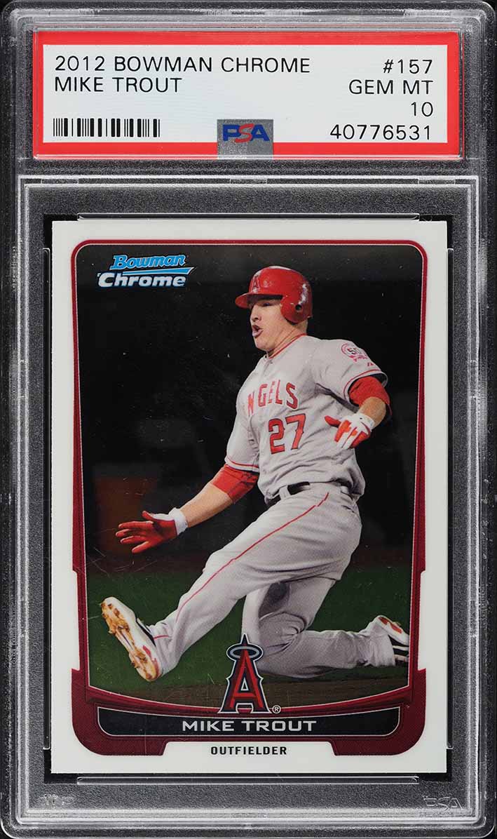 2012 Bowman Chrome Mike Trout ROOKIE #157 PSA 10 GEM MINT on