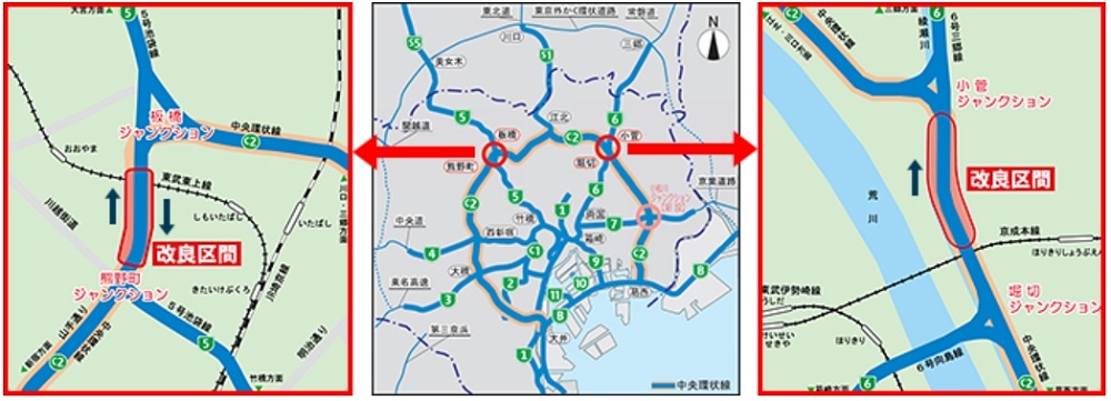 驚異の空中拡幅、首都高の2大渋滞名所が4車線化完了 | 日経クロス