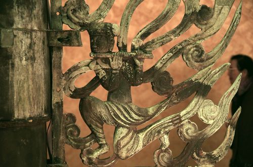 ナベ九 弥左衛門 薬師寺東塔 透彫飛天仏塔文 水煙 / 古 仏教 美術