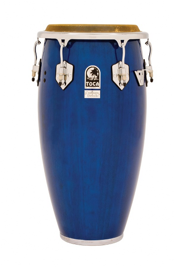 Toca Players Ser 10 & 11 Fibrgls Conga Set W/Std Blue, Congas