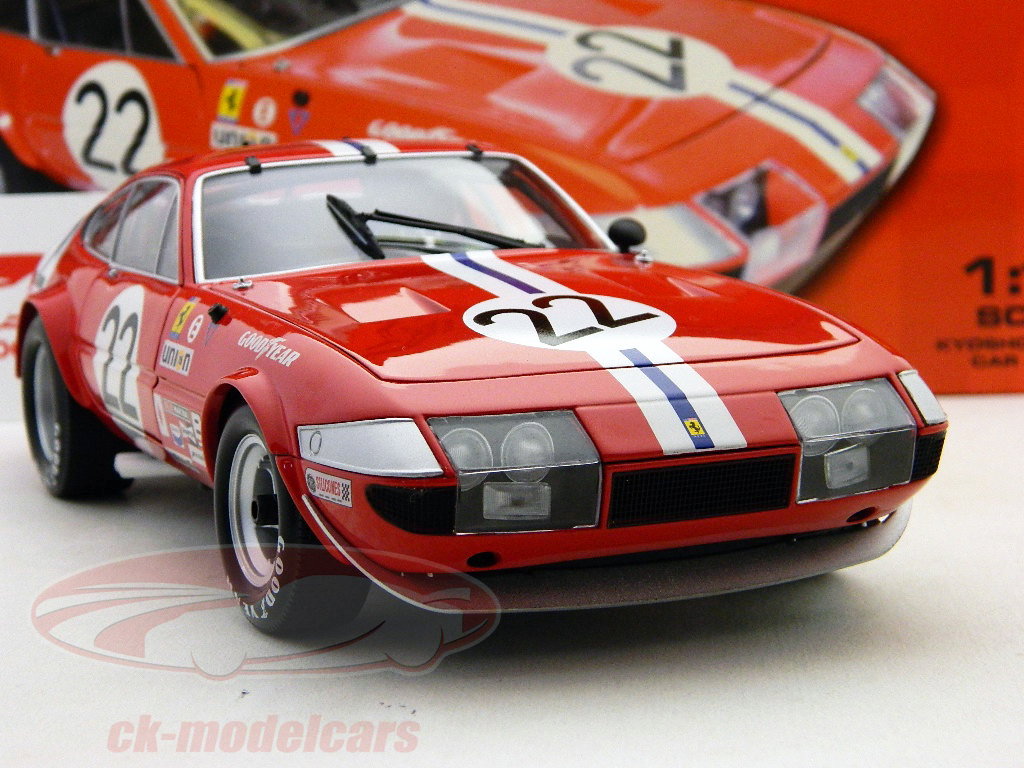 Kyosho 1:18 Ferrari 365 GTB4 N.A.R.T. #22 24h Daytona 1973