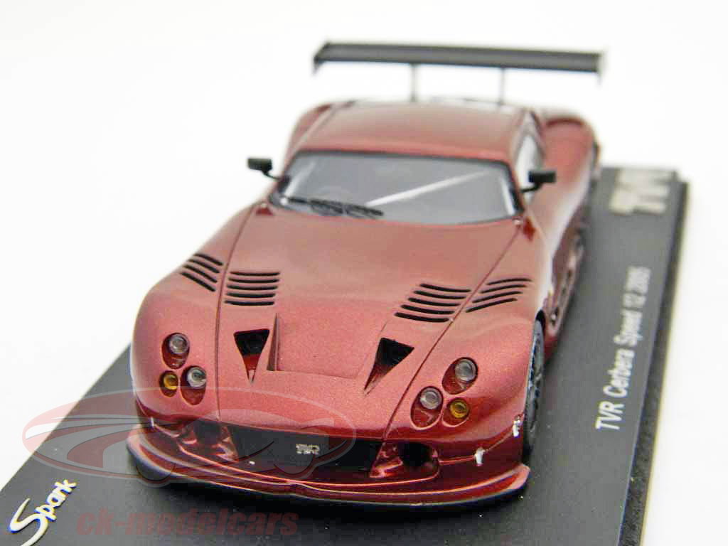 Spark 1:43 TVR Cerbera Speed 12 2005metallic red S0233 model car