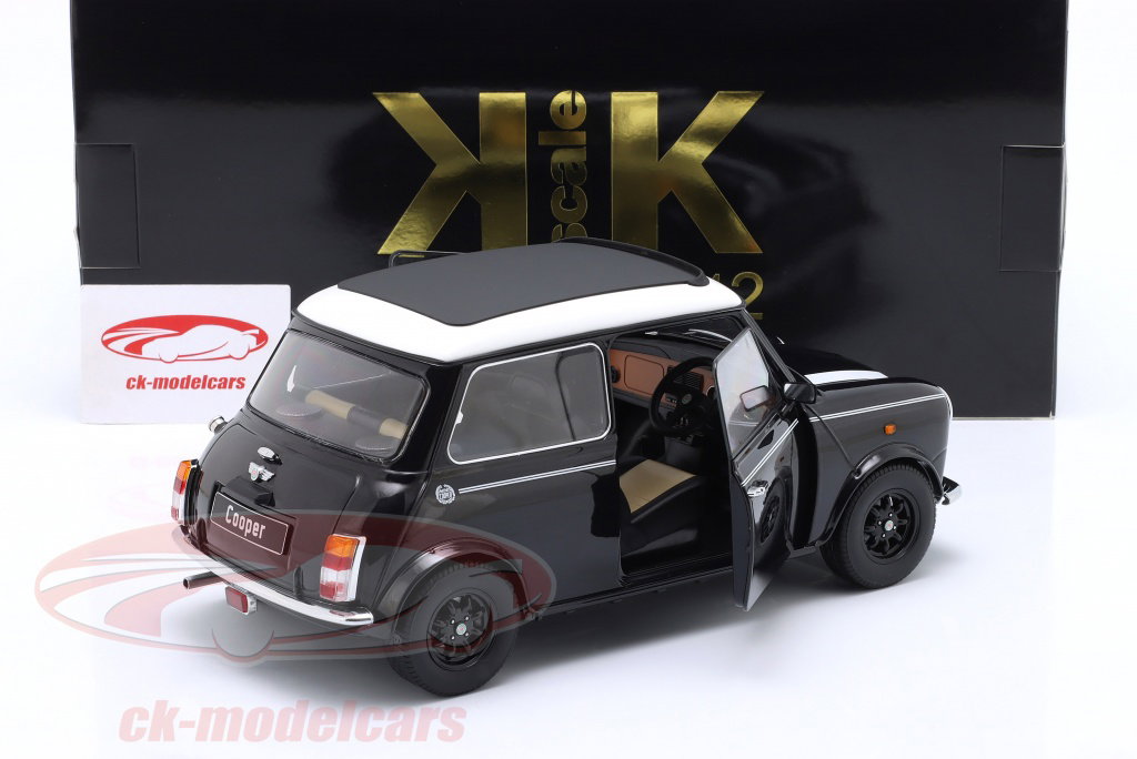 KK-Scale 1:12 Mini Cooper with sunroof black metallic / white RHD