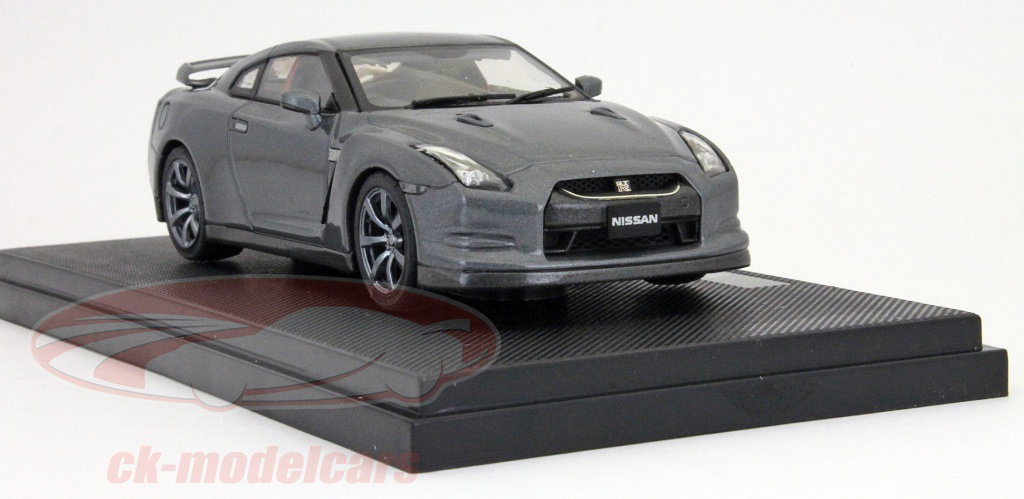 Ebbro 1:43 Nissan GT-R Black edition 2007 grey 44102 model car