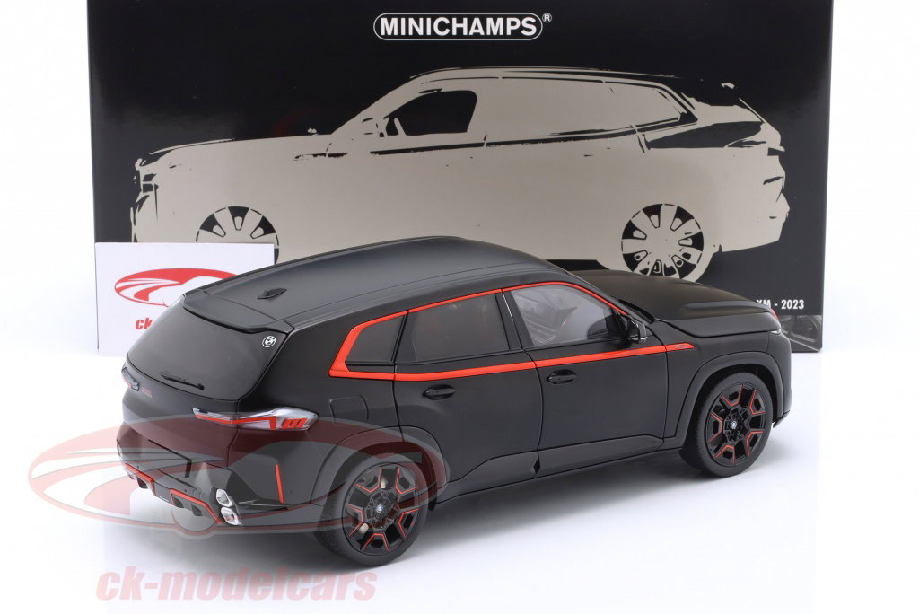 Minichamps 1:18 BMW XM (G09) SUV 建設年 2023 鈍い 黒 / オレンジ