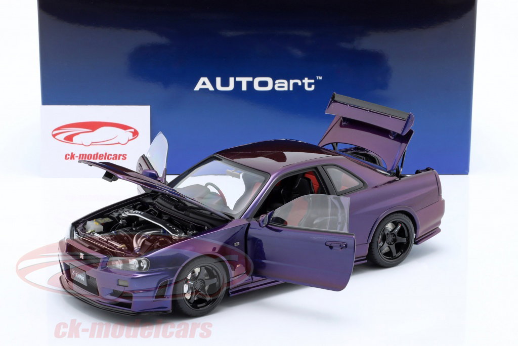 AUTOart 1:18 Nissan Skyline GT-R (R34) Nismo Z-tune 2005 紫