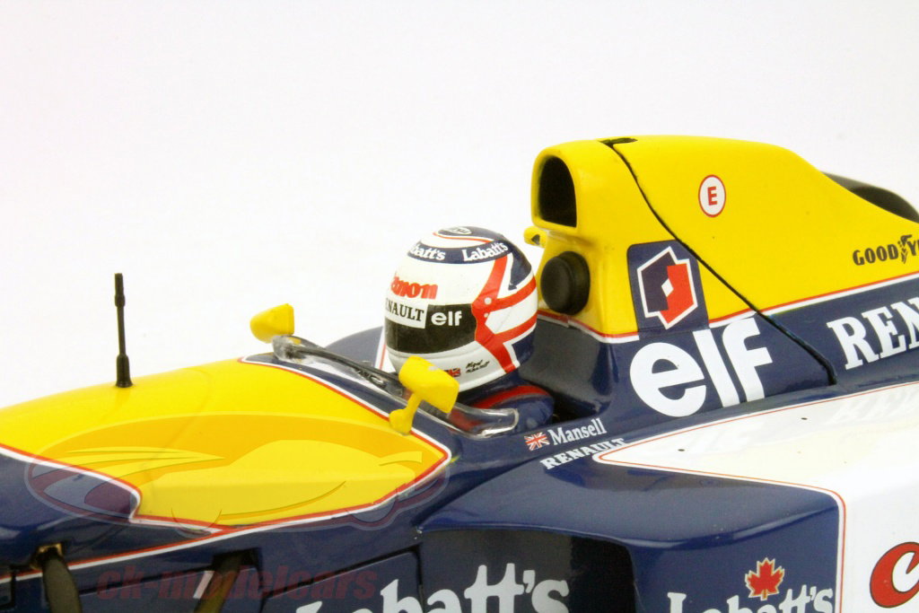 Quartzo 1:18 Nigel Mansell Williams FW14B #5 F1 champion 1992