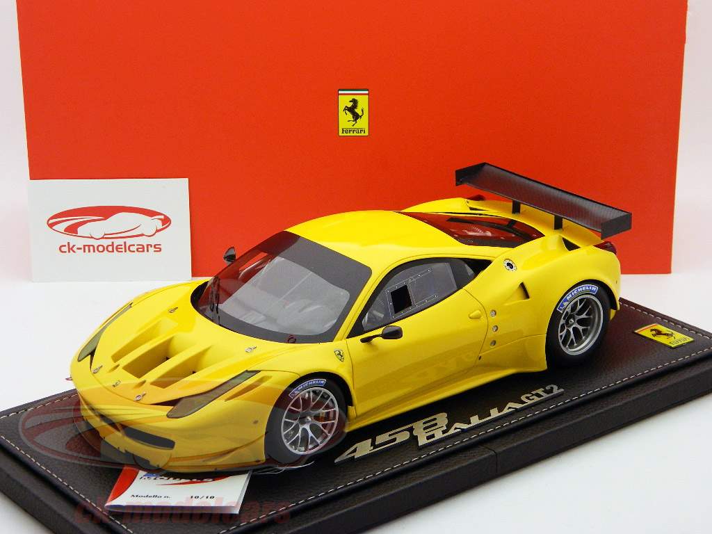 BBR Models 1:18 Ferrari 458 Italia GT2 2011 giallo modena 4305