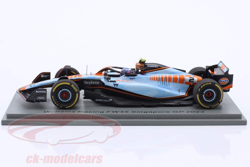 Spark 1:43 L. Sargeant Williams FW45 Gulf Livery #2 Singapore GP