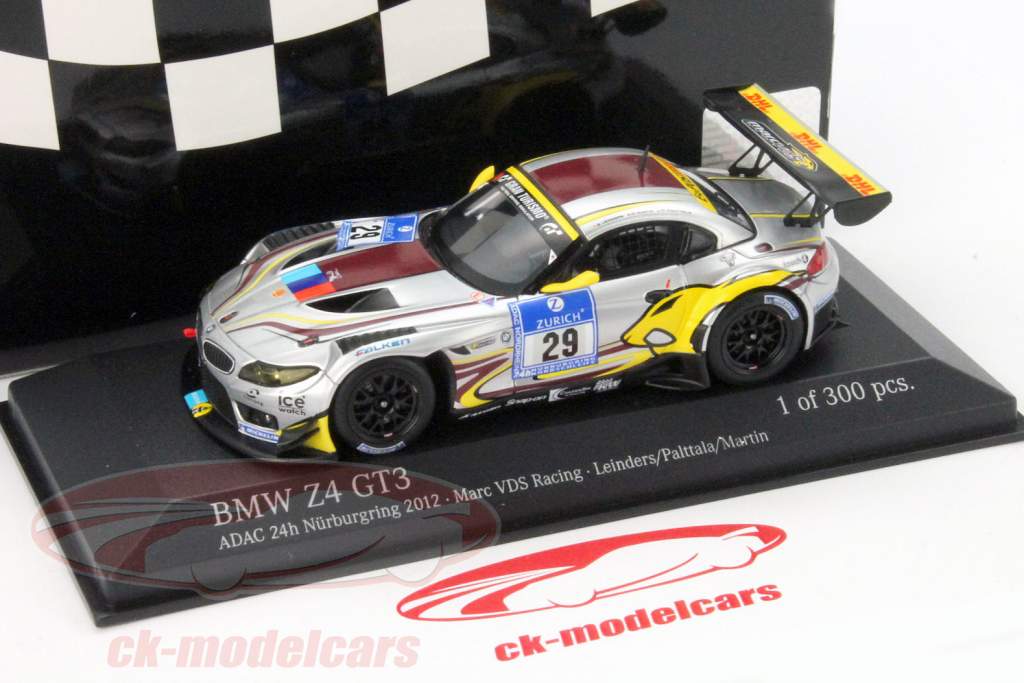 Minichamps 1:43 BMW Z4 GT3 #29 ADAC 24h Nürburgring 2012 Team Marc