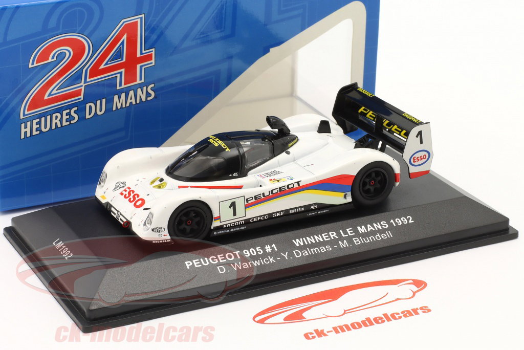 Ixo 1:43 Peugeot 905 #1 vincitore 24h LeMans 1992 Dalmas, Warwick