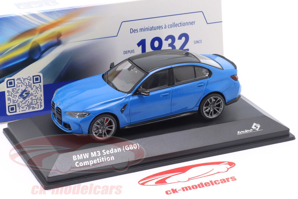 Solido 1:43 BMW M3 Sedan (G80) Competition 建設年 2023 Santorini