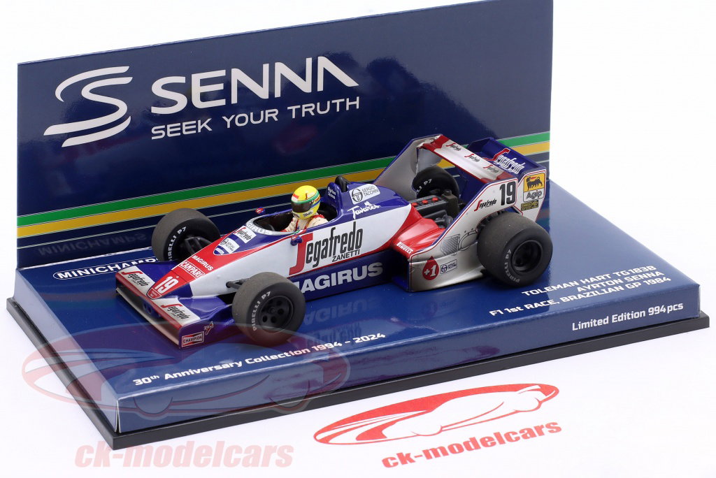 Minichamps 1:43 A. Senna Toleman TG183B Dirty Version #19 Brazil
