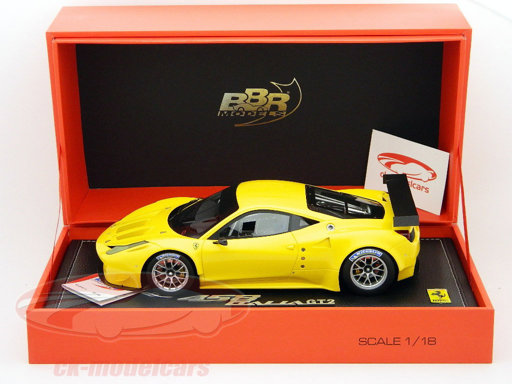 BBR Models 1:18 Ferrari 458 Italia GT2 2011 giallo modena 4305