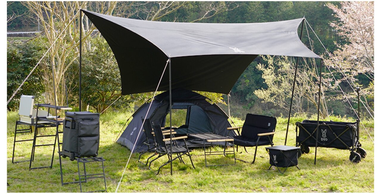 キャンプ】燃えにくい素材の「火の粉に強いタープ」で焚き火を堪能