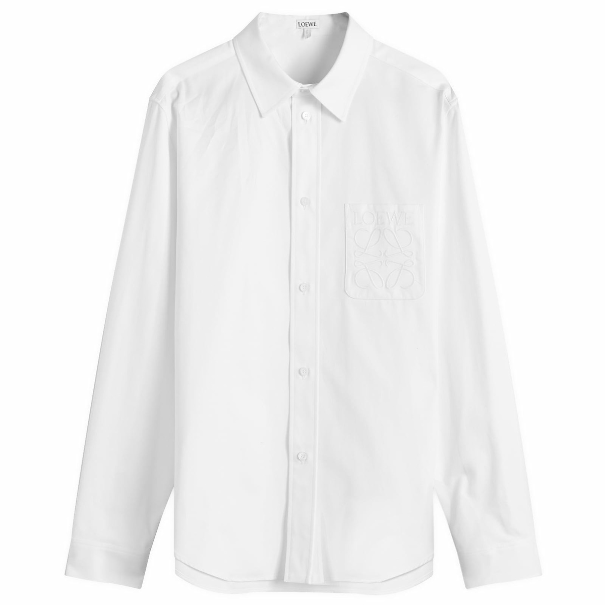 Loewe Men's Anagram Pocket Shirt in White Loewe