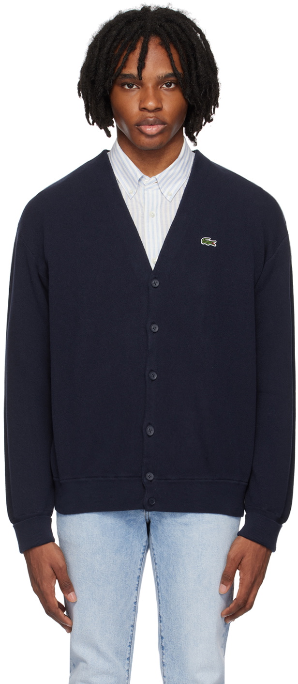 Lacoste Navy Relaxed-Fit Cardigan Lacoste
