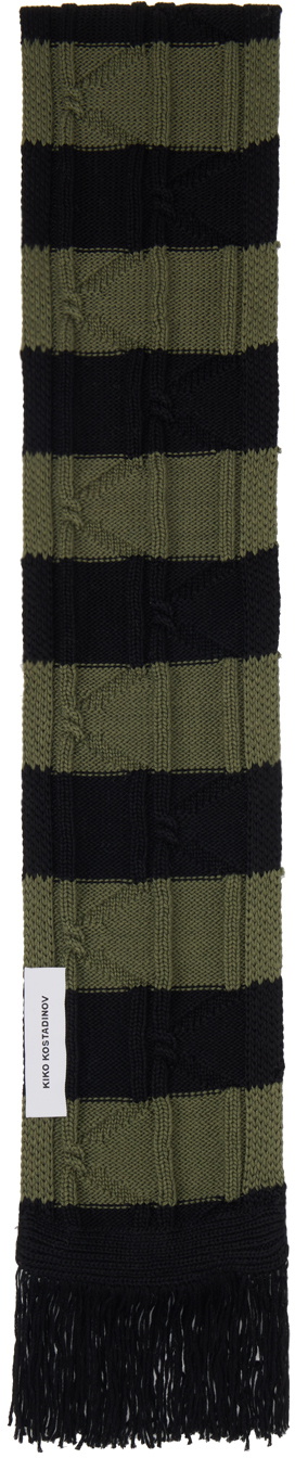 Kiko Kostadinov Black & Khaki Merli Scarf Kiko Kostadinov