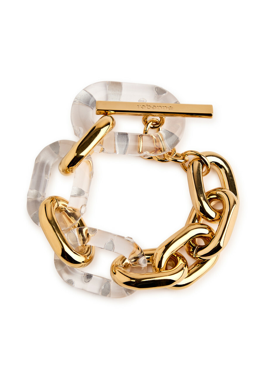 Rabanne XL Link Resin Bracelet - Gold - One Size Paco Rabanne