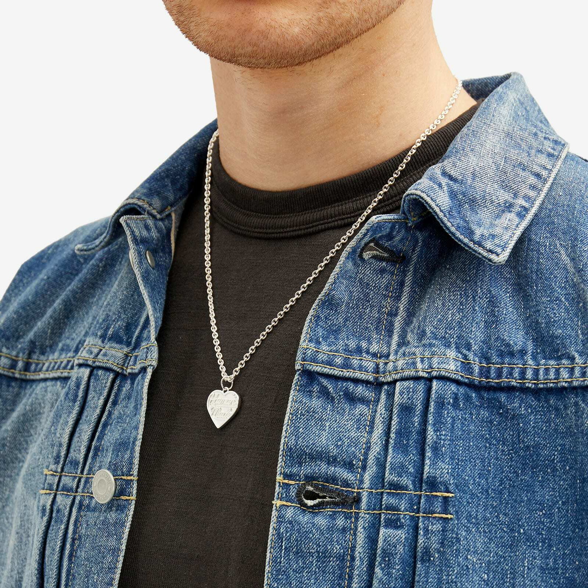 Human Made Men's Heart Necklace in Silver Human Made
