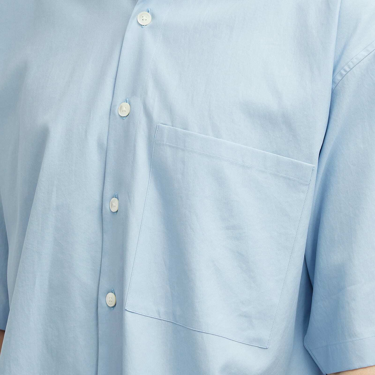 AURALEE WASHED FINX HALF SLEEVE SHIRTSAuralee Men's Washed Finx