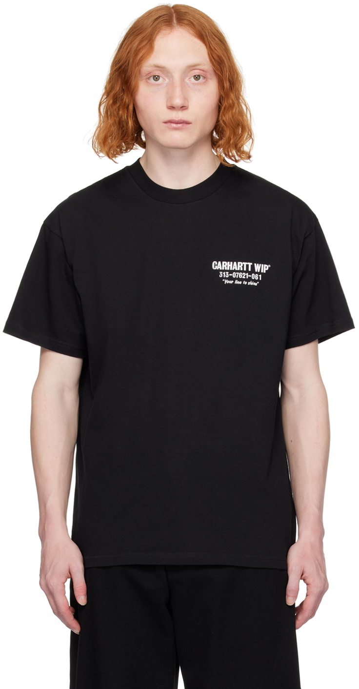 Carhartt Work In Progress Black 'Less Troubles' T-Shirt Carhartt WIP