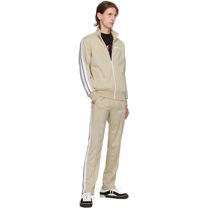 Palm Angels Beige Classic Track Jacket Palm Angels