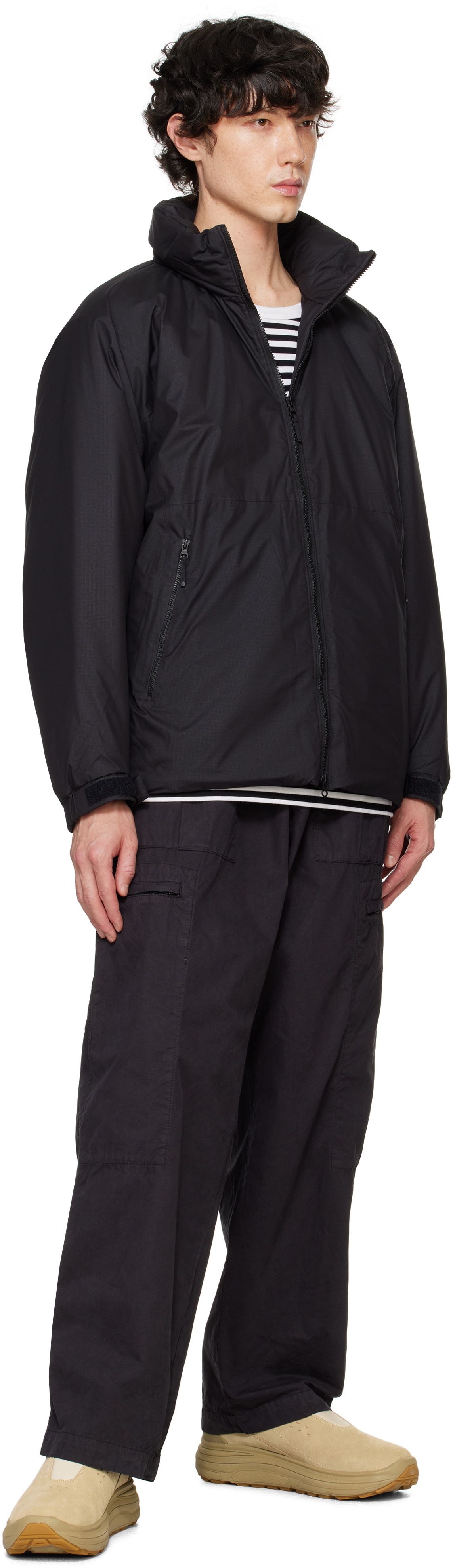 Goldwin Black WINDSTOPPER BY GORE-TEX LABS Puffy Jacket Goldwin