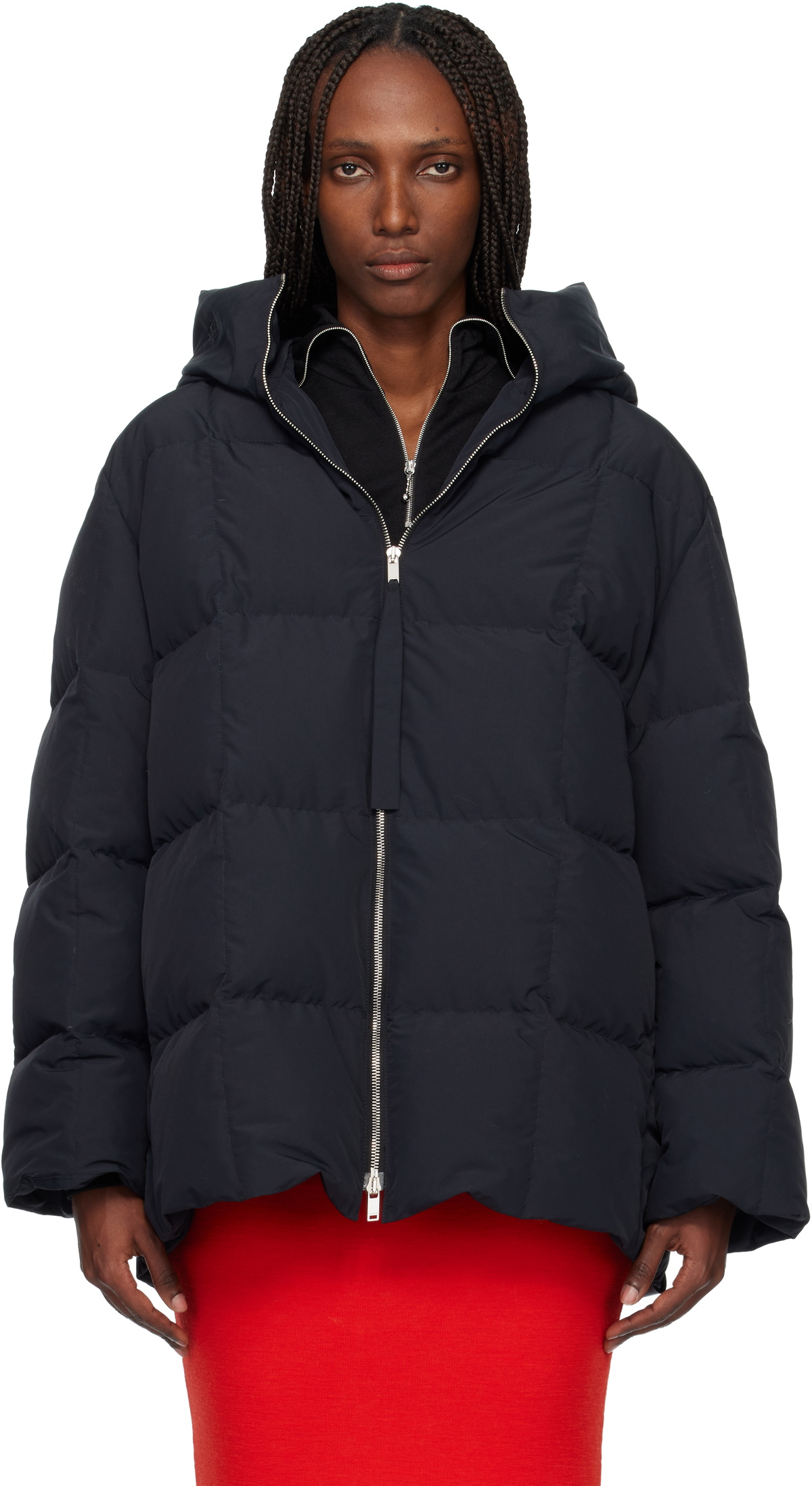 Jil Sander Black Hooded Down Jacket Jil Sander