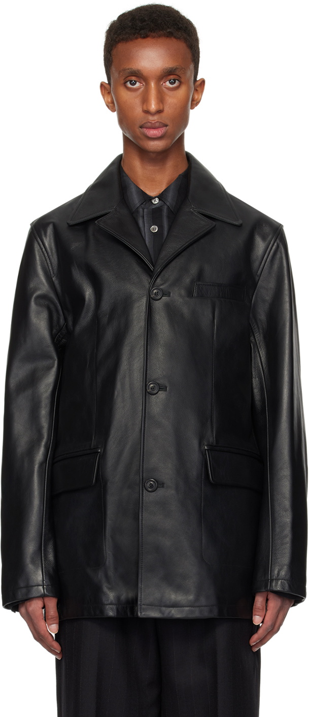 OUR LEGACY Black Alley Leather Jacket Our Legacy