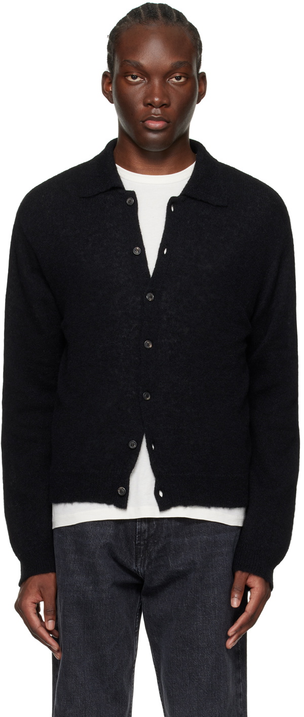 Our Legacy Black Evening Polo Cardigan Our Legacy