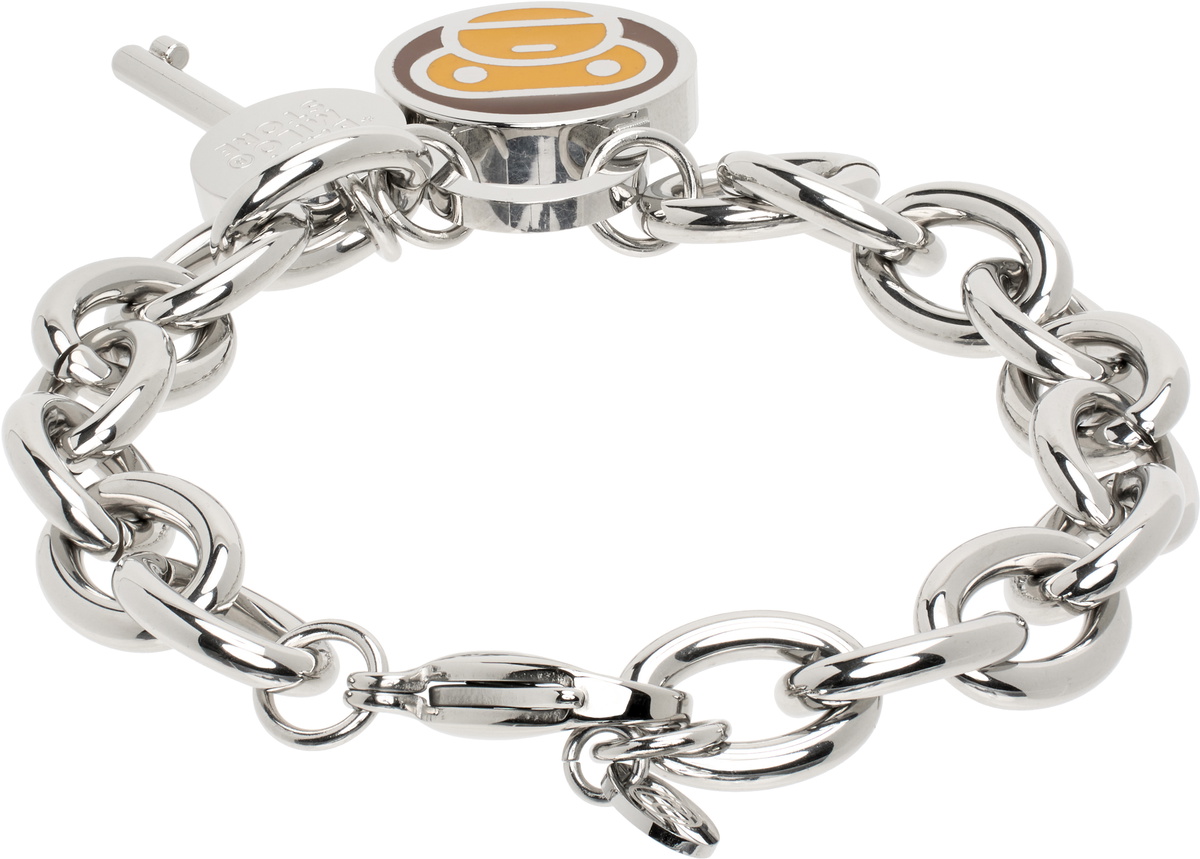 BAPE Silver On-The-Go Bracelet A Bathing Ape