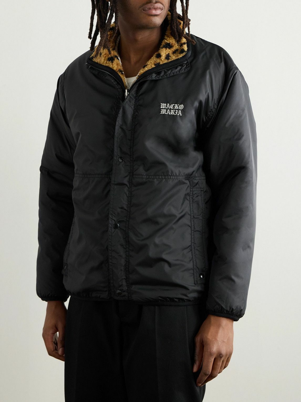 Wacko Maria - Reversible Leopard-Print Fleece and Ripstop Jacket