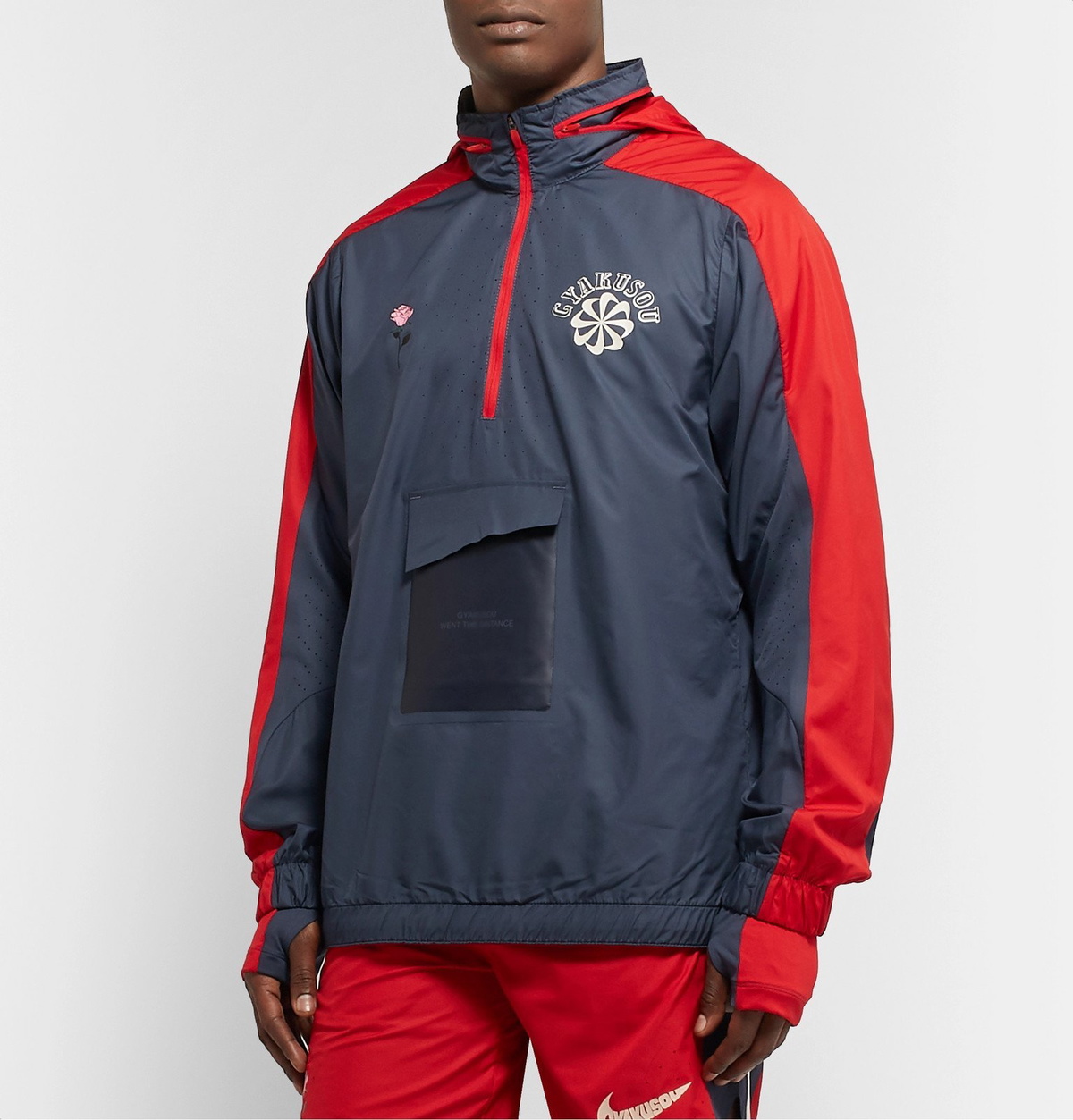 Nike x Undercover - GYAKUSOU NRG Logo-Print Shell Half-Zip Hooded