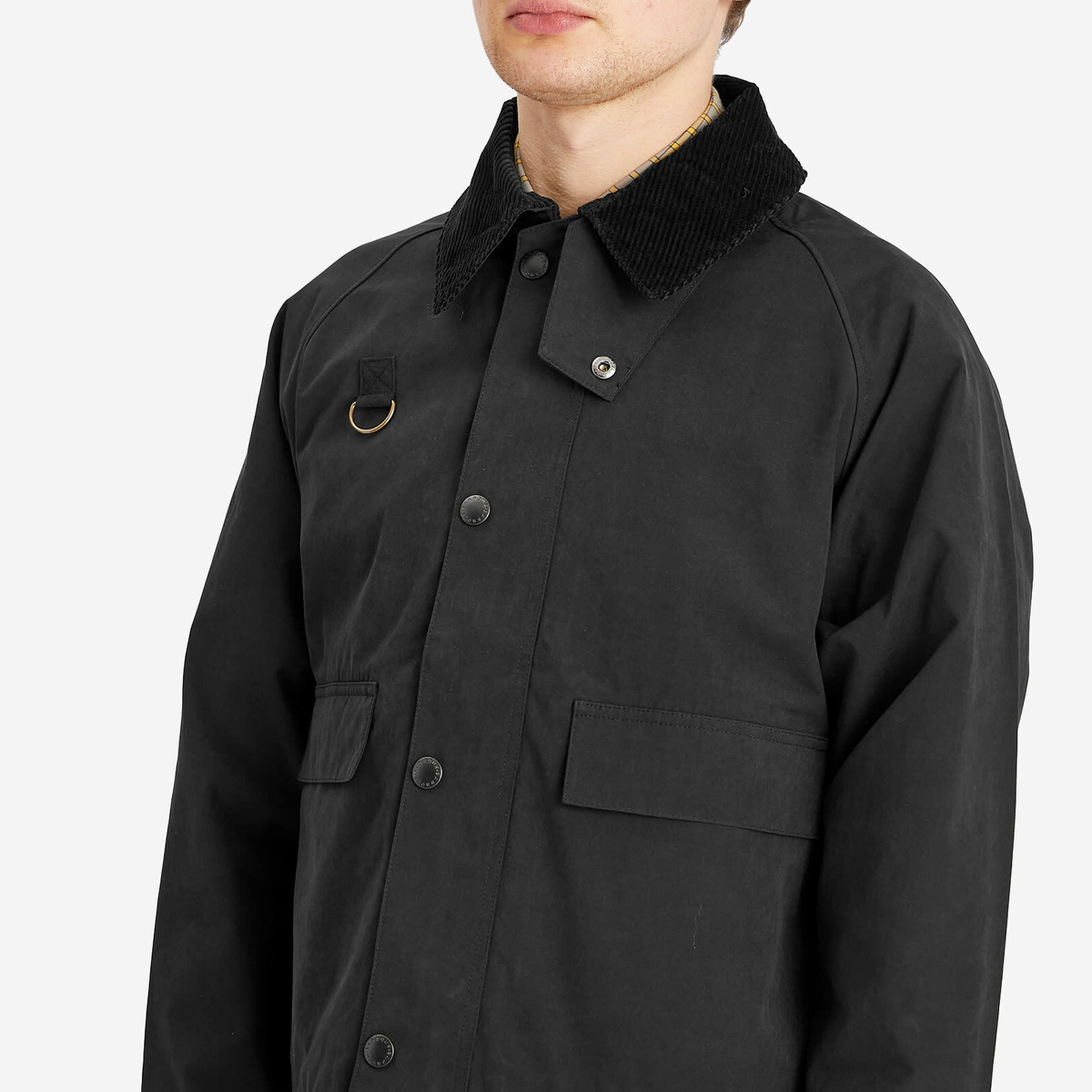 Barbour Men's OS Spey Casual Jacket in Black Barbour