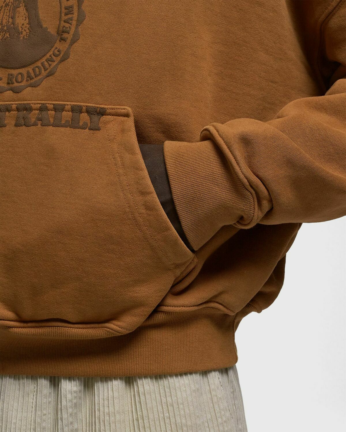 Rhude Cropped Desert Valley Hoodie Brown Hoodies Rhude