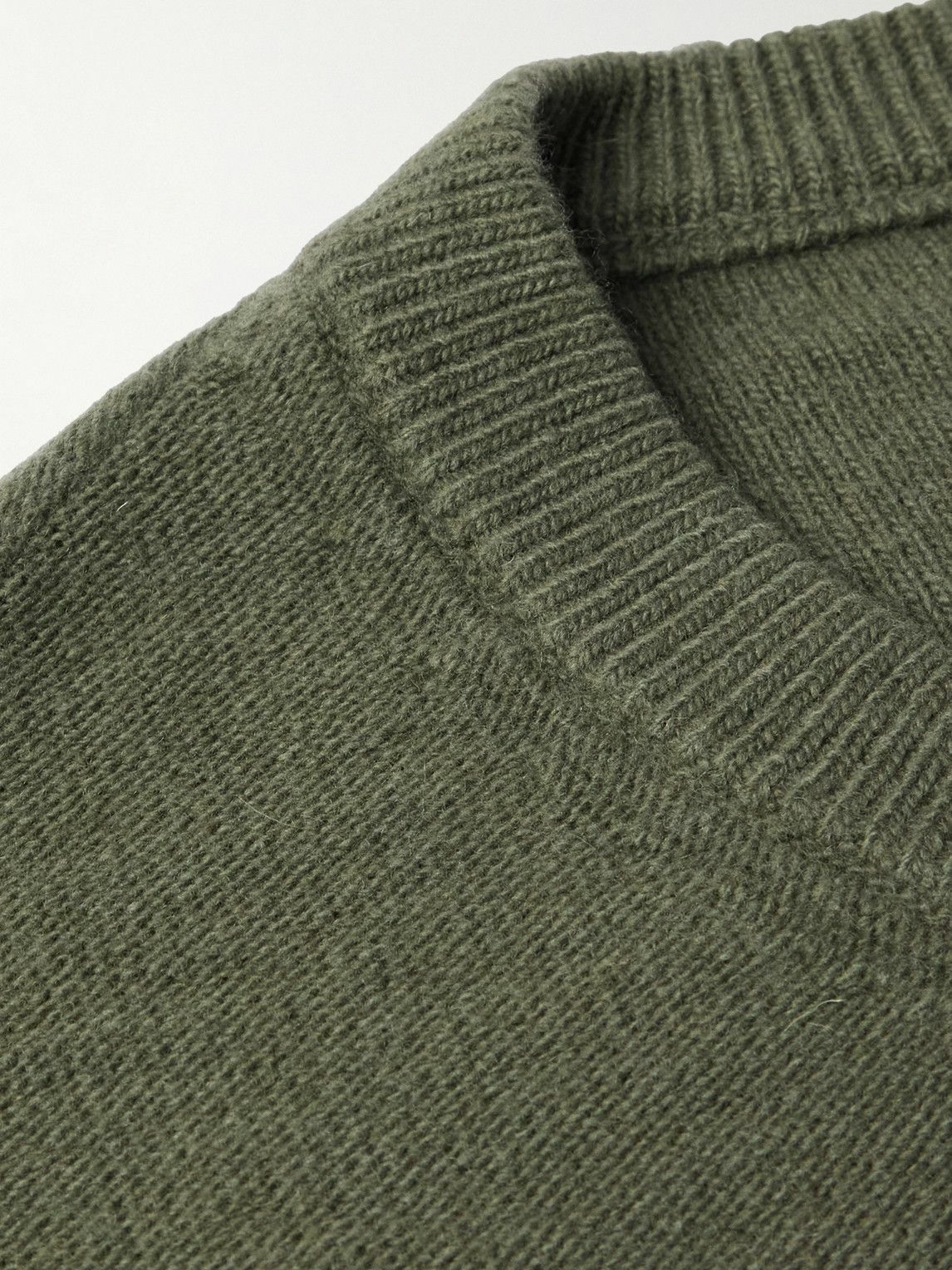 LEMAIRE - Brushed-Wool Sweater - Green Lemaire