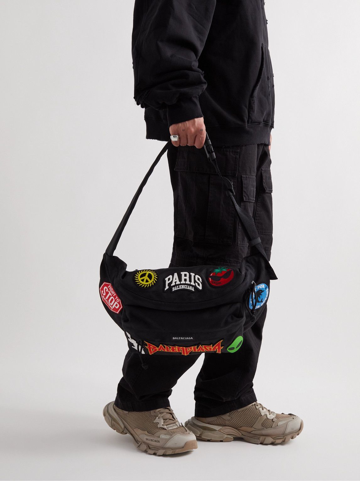 Balenciaga - Explorer XXL Logo-Appliquéd Canvas Belt Bag Balenciaga