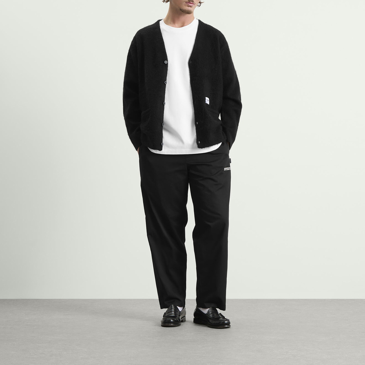 Neighborhood Men's Mohair Cardigan in Black Neighborhood