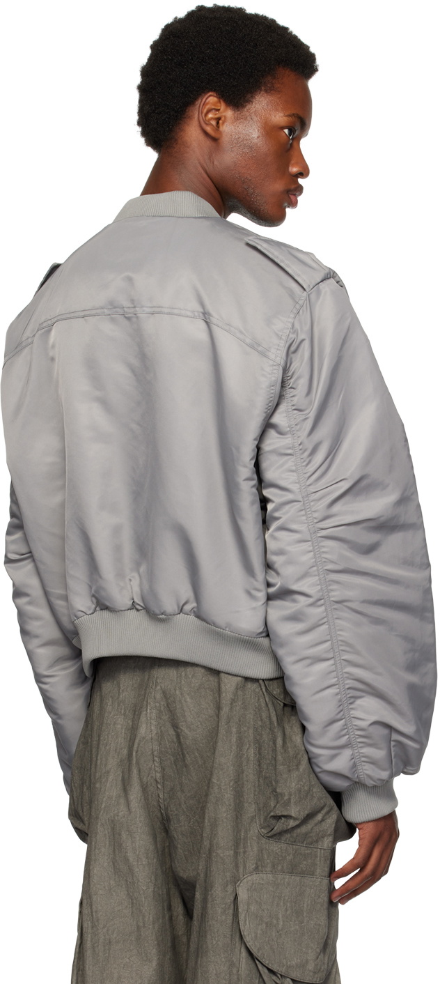 Entire Studios Gray A-2 Bomber Jacket Entire Studios