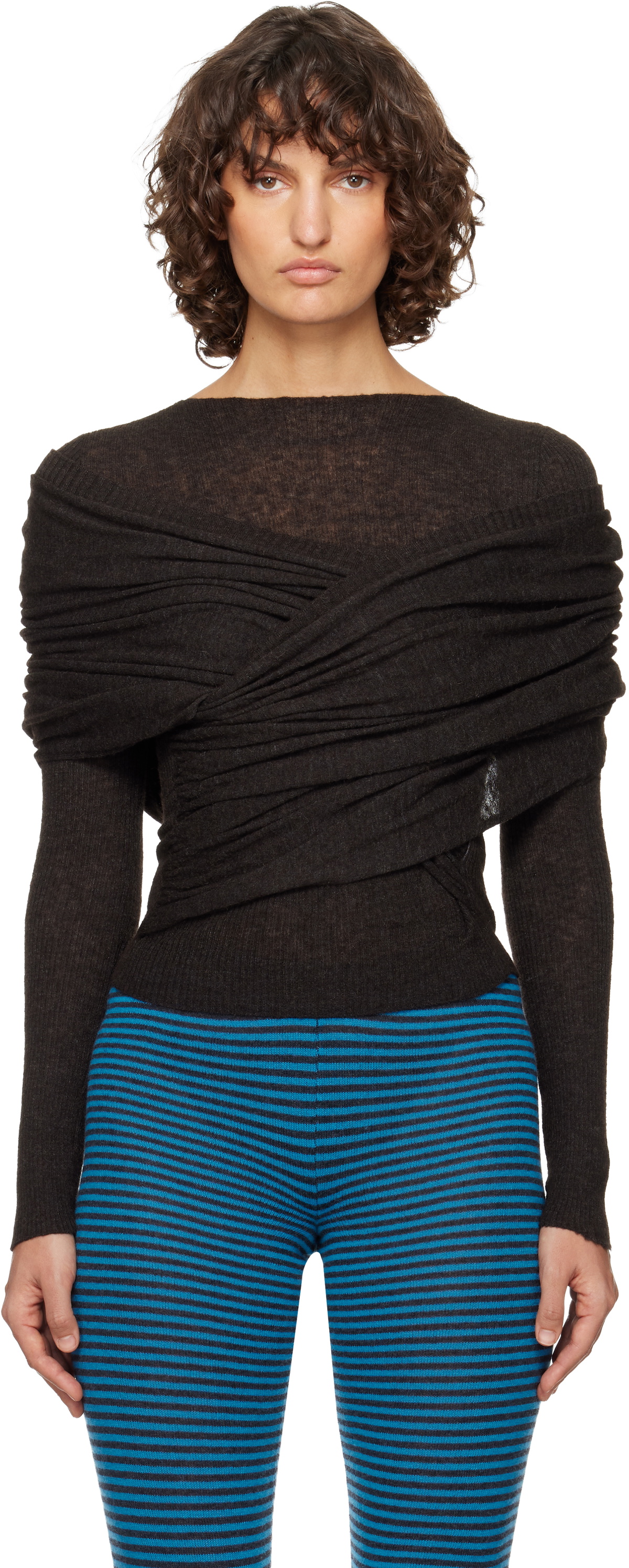 Paloma Wool Brown & Blue Hana Sweater Paloma Wool