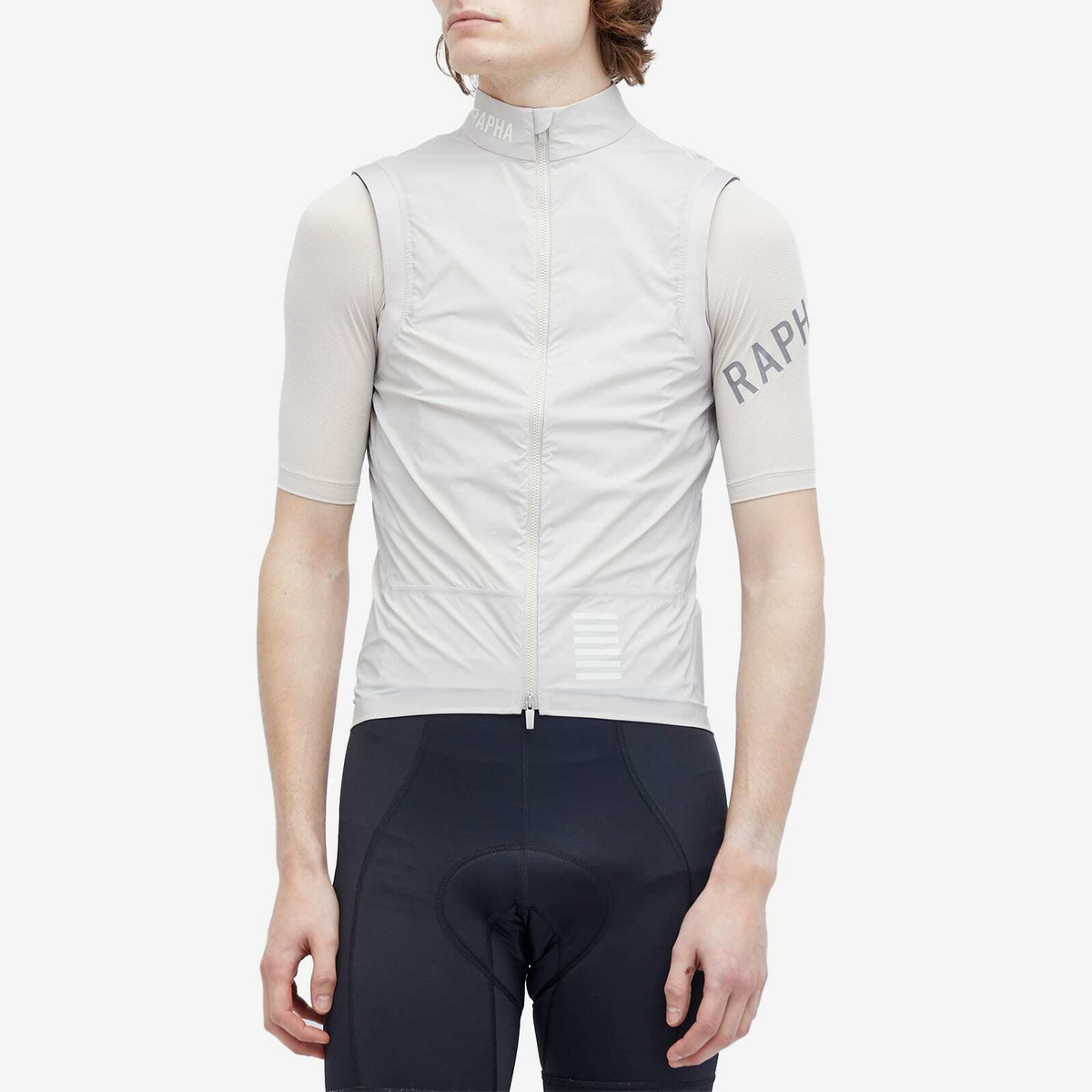 Rapha Men's Pro Team Lightweight Gilet in Silver Gray/White