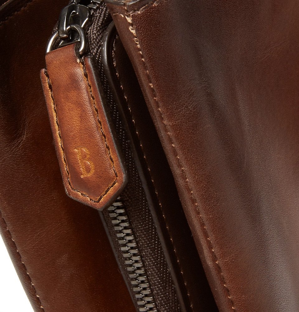 Berluti - Tersio Leather Pouch - Men - Brown Berluti