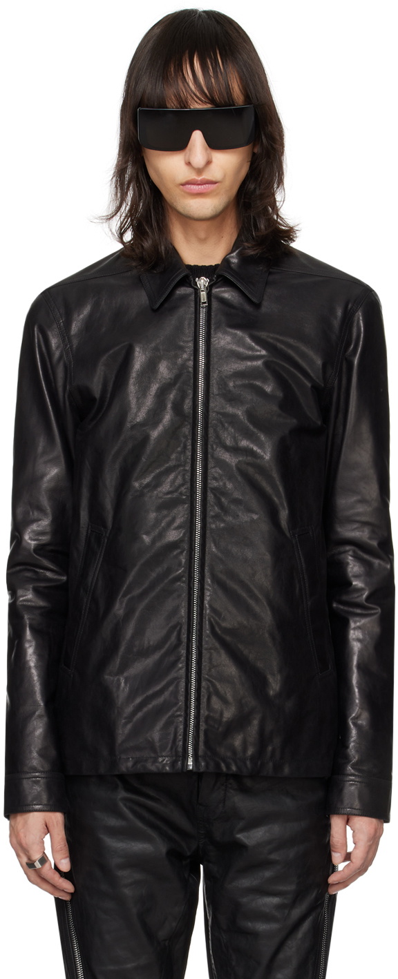 Rick Owens Black Brad Leather Jacket Rick Owens