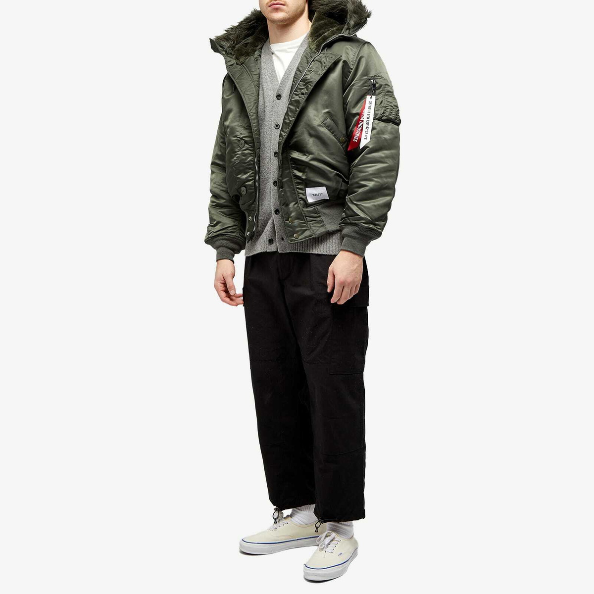 WTAPS Men's x Alpha Industries N-3B Parka Jacket in Olive Drab WTAPS