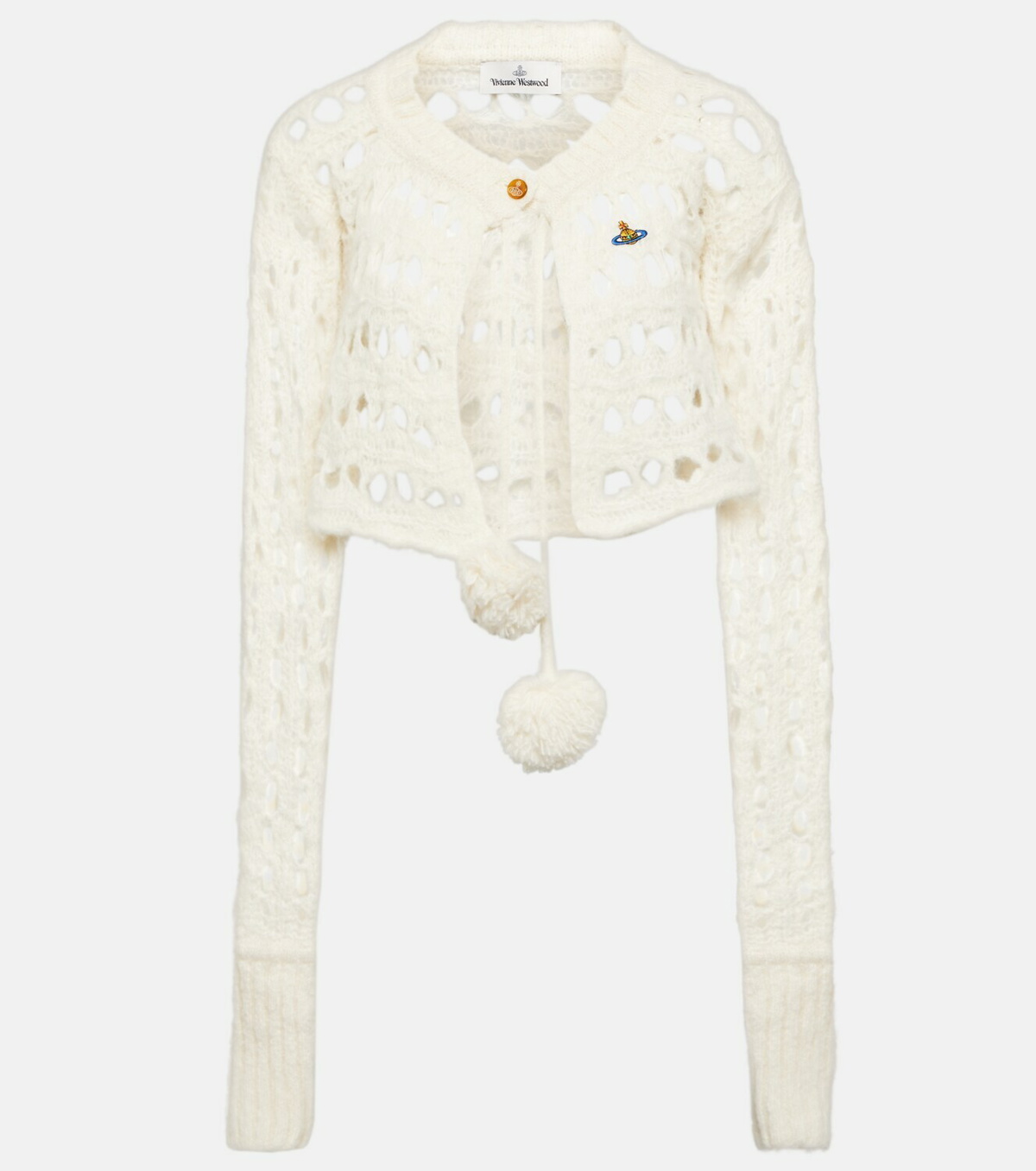 Vivienne Westwood Open-knit alpaca-blend cardigan Vivienne Westwood