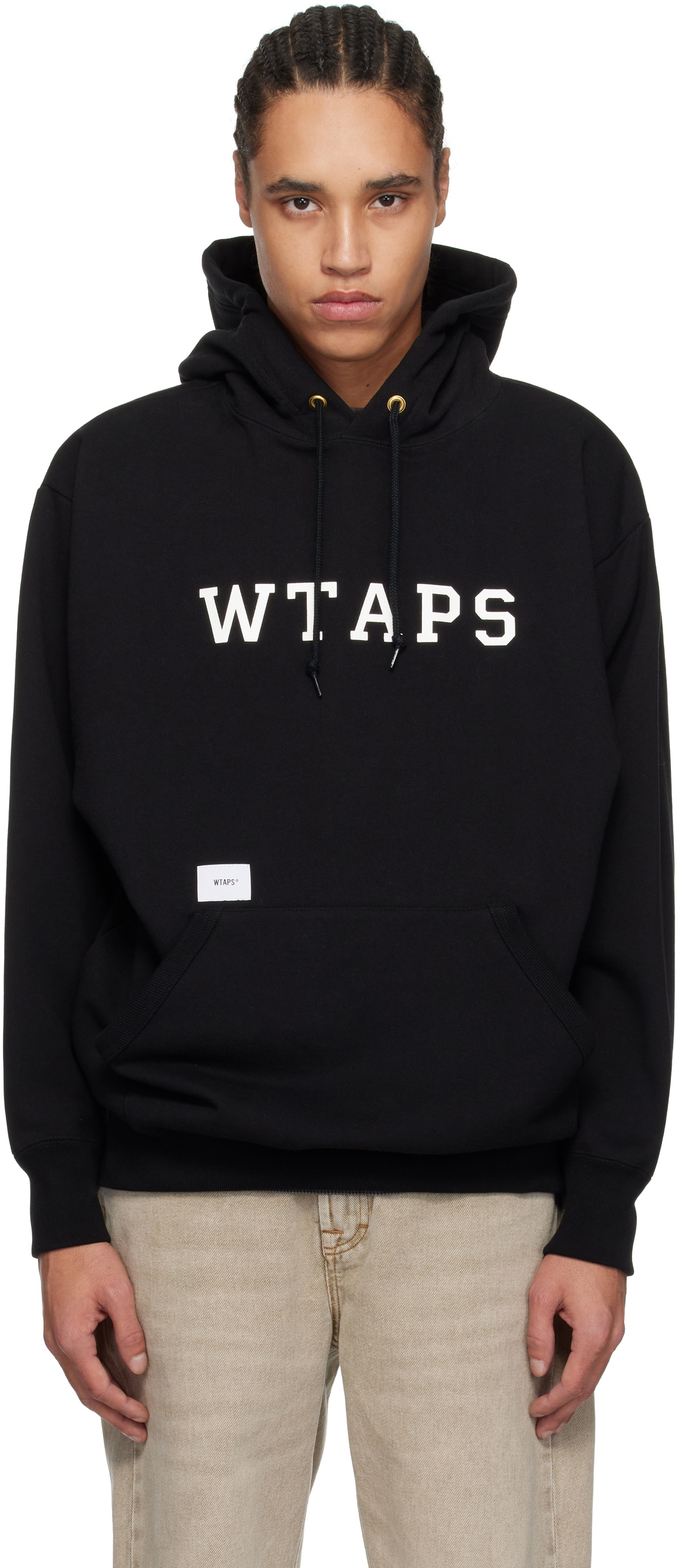 WTAPS Black Cotton Academy Hoodie WTAPS