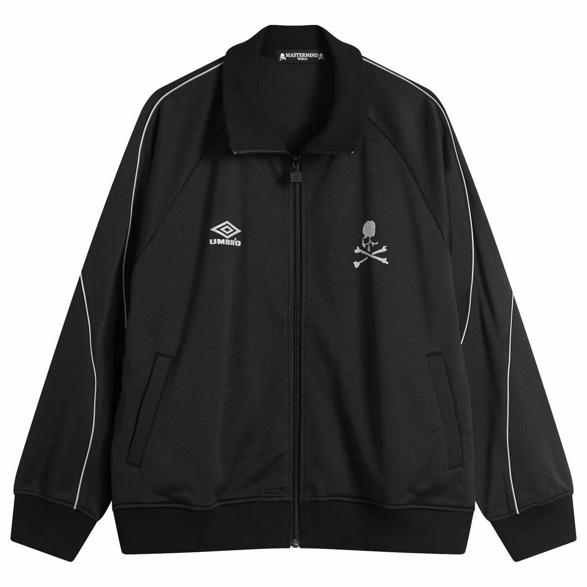 MASTERMIND WORLD Men's Velour Track Jacket in Black MASTERMIND WORLD