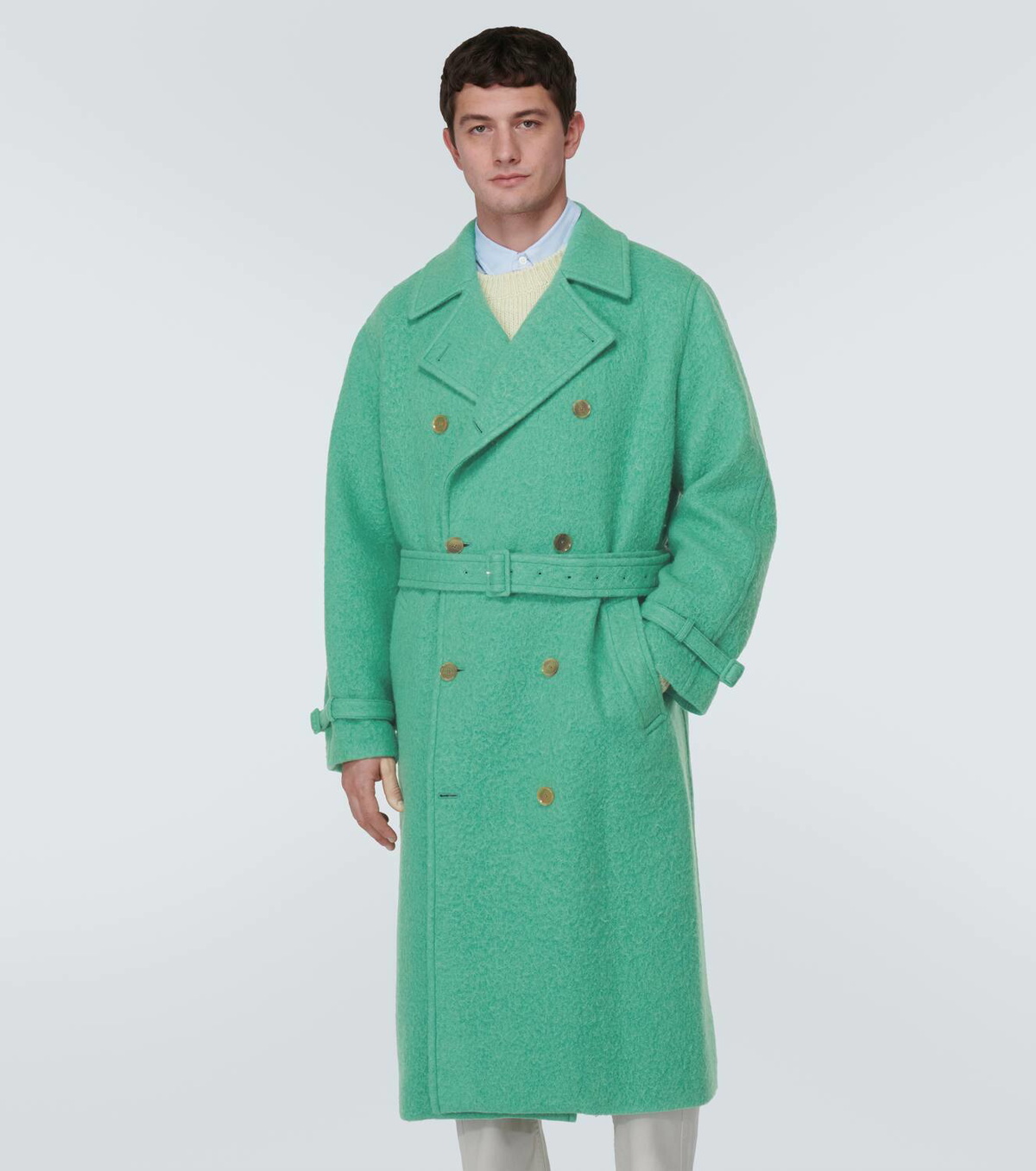 Auralee Melton wool and alpaca trench coat Auralee